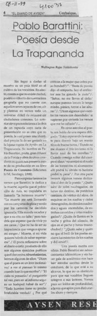 Pablo Barattini poesía desde la Trapananda