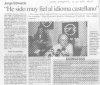 "He sido muy fiel al idioma castellano"
