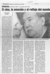 El cine, la emoción y el reflejo del mundo  [artículo] Andrea González