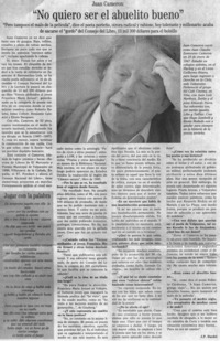 "No quiero ser abuelito bueno"