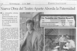 Nueva obra del Teatro Aparte aborda la paternidad  [artículo]