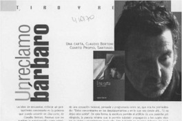 Un reclamo bárbaro  [artículo] Patricia Espinosa