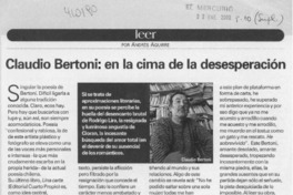 Claudio Bertoni, en la cima de la desesperación