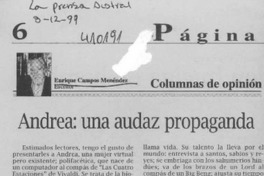 Andrea, una audaz propaganda  [artículo]