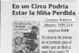 En un circo podría estar la niña perdida  [artículo] C. M. R.