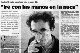 "Iré con las manos en la nuca"