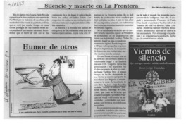 Silencio y muerte en la frontera  [artículo] Marino Muñoz Lagos