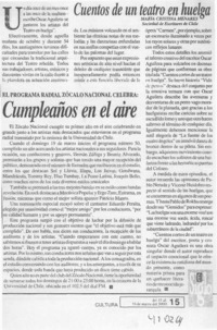 Cuentos de un teatro en huelga  [artículo] María Cristina Menares