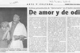 De amor y de odio  [artículo]