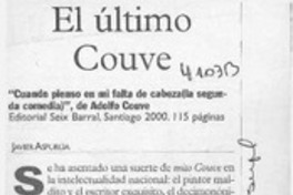 El último Couve  [artículo] Javier Aspurúa