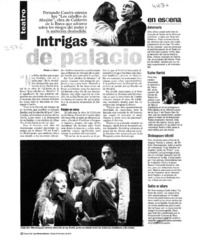 Intrigas de palacio  [artículo] Marietta Santi