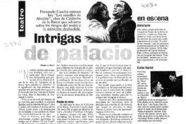 Intrigas de palacio  [artículo] Marietta Santi