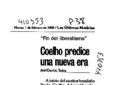 Coelho predice una nueva era  [artículo]