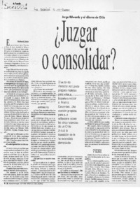 Juzgar o consolidar?