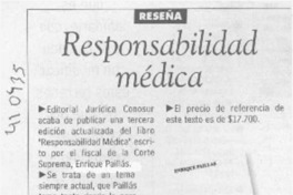 Responsabilidad médica  [artículo]