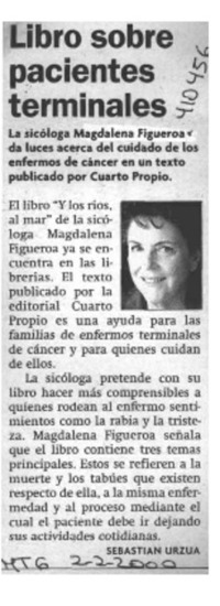 Libro sobre pacientes terminales  [artículo] Sebastián Urzúa
