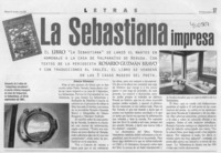 La Sebastiana impresa  [artículo] Ximena Villanueva