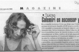 Galemiri en ascensor y nave espacial  [artículo]