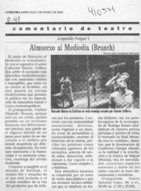 Almuerzo de mediodía (Brunch)  [artículo] Leopoldo Pulgar I.