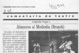 Almuerzo de mediodía (Brunch)  [artículo] Leopoldo Pulgar I.