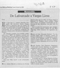 De Lafourcade a Vargas Llosa  [artículo] Filebo