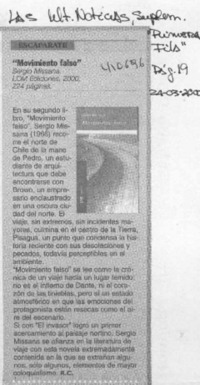 "Movimiento falso"  [artículo] R. C.