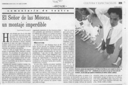 El Señor de las moscas, un montaje imperdible  [artículo] Leopoldo Pulgar I.