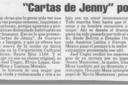 "Cartas de Jenny" por único día  [artículo]