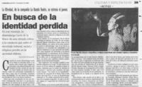 En busca de la identidad perdida  [artículo] Leopoldo Pulgar I.