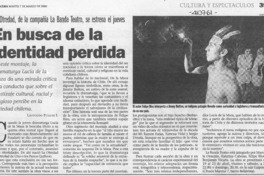 En busca de la identidad perdida  [artículo] Leopoldo Pulgar I.