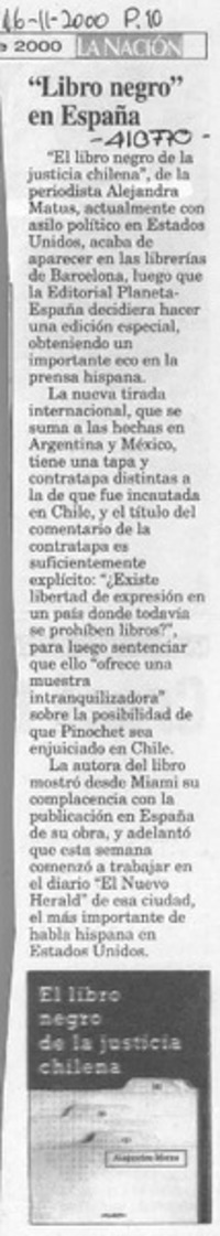"Libro negro" en España  [artículo]