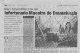 Infortunada muestra de dramaturgia  [artículo] Leopoldo Pulgar I.