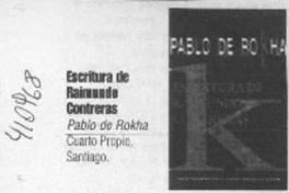 Escritura de Raimundo Contreras  [artículo]