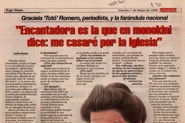 "Encantadora es la que en monokini dice, me casaré por la iglesia"