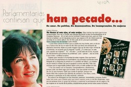 Parlamentarias confiesan que han pecado --