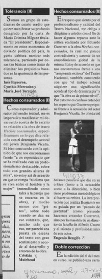 Hechos consumados I  [artículo] Cristián Muirhead