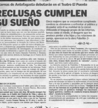 Reclusas cumplen su sueño