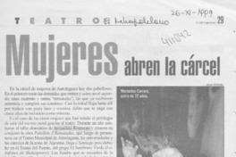 Mujeres abren la cárcel  [artículo]