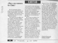 ¿Hay o no censura en Chile?  [artículo] Francisco Rivas Larraín