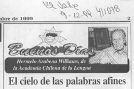 El cielo de las palabras afines  [artículo] Hermelo Arabena Williams