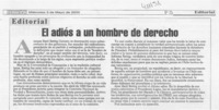 El Adiós a un hombre de derecho  [artículo]