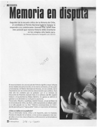 Memoria en disputa  [artículo] Ximena Villanueva