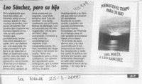 Leo Sánchez, para su hijo  [artículo]