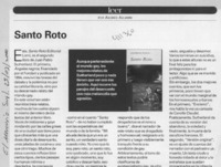 Santo roto  [artículo] Andrés Aguirre