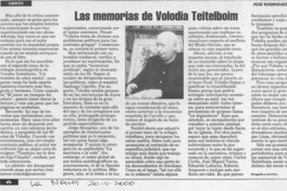 Las memorias de Volodia Teitelboim  [artículo] José Rodríguez Elizondo