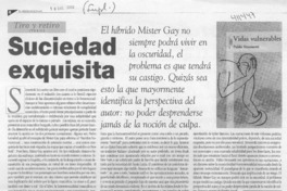 Suciedad exquisita  [artículo] Patricia Espinosa