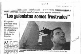 "Los guionistas somos frustrados"  [artículo] Renato Castelli