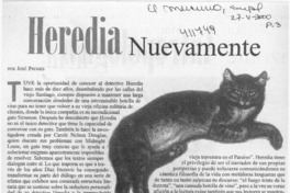 Heredia nuevamente  [artículo] José Promis