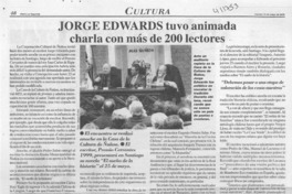 Jorge Edwards tuvo animada charla con más de 200 lectores  [artículo]