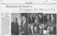 Almuerzo en honor a Jorge Edwards  [artículo]